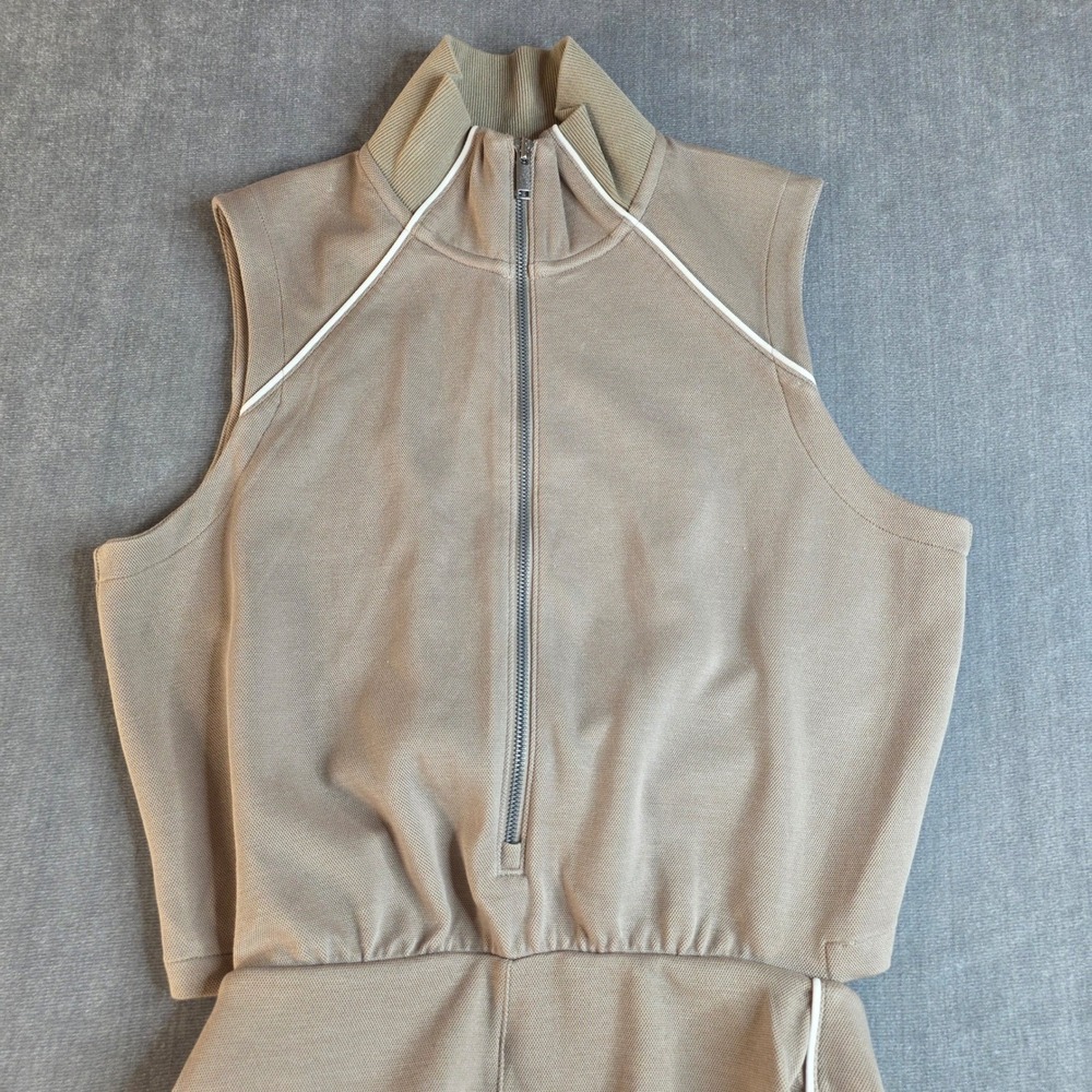 Spanx AirEssentials Women Petite Large Tan NWT Jumpsuit Travel Wide Leg Pants - Picture 5 of 16